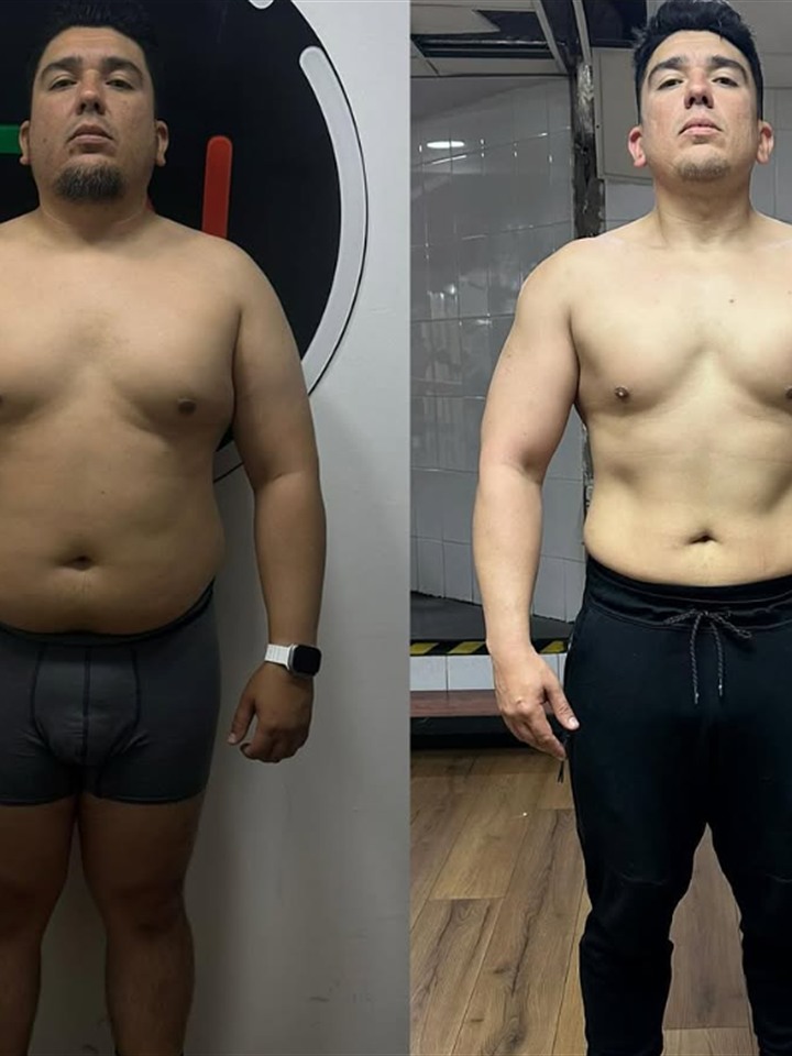 Transformación antes y después: salud y composición corporal
